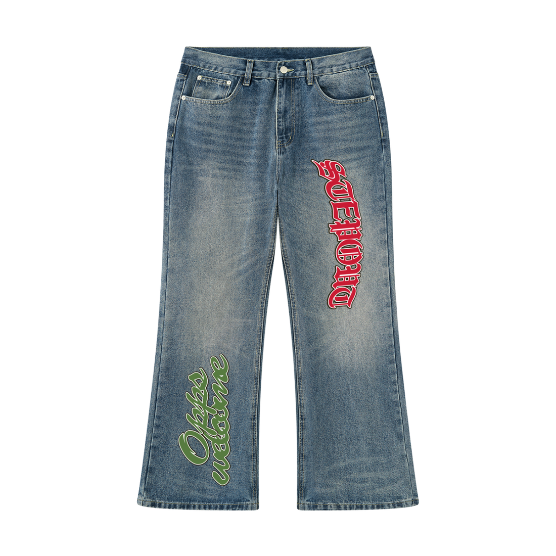Vintage Wash Denim Jeans