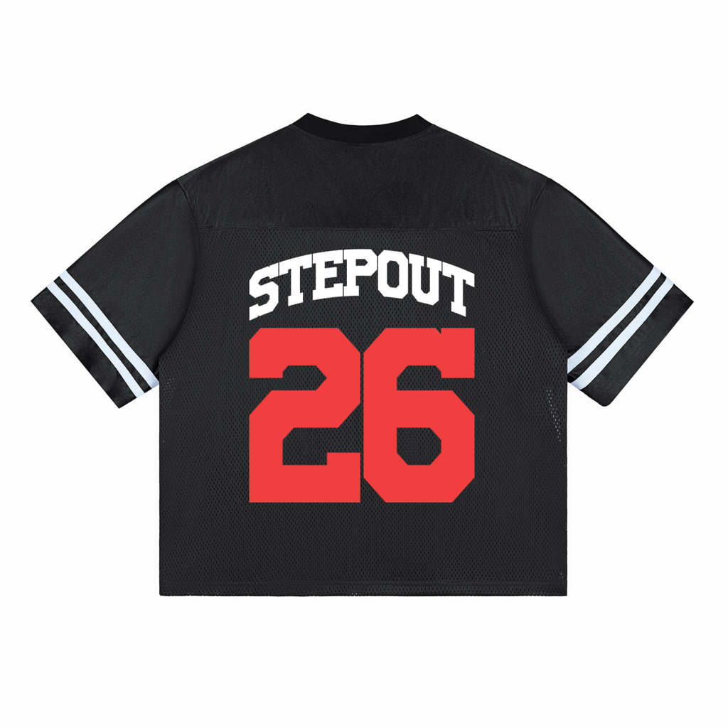 “Faith over fear” black mesh jersey