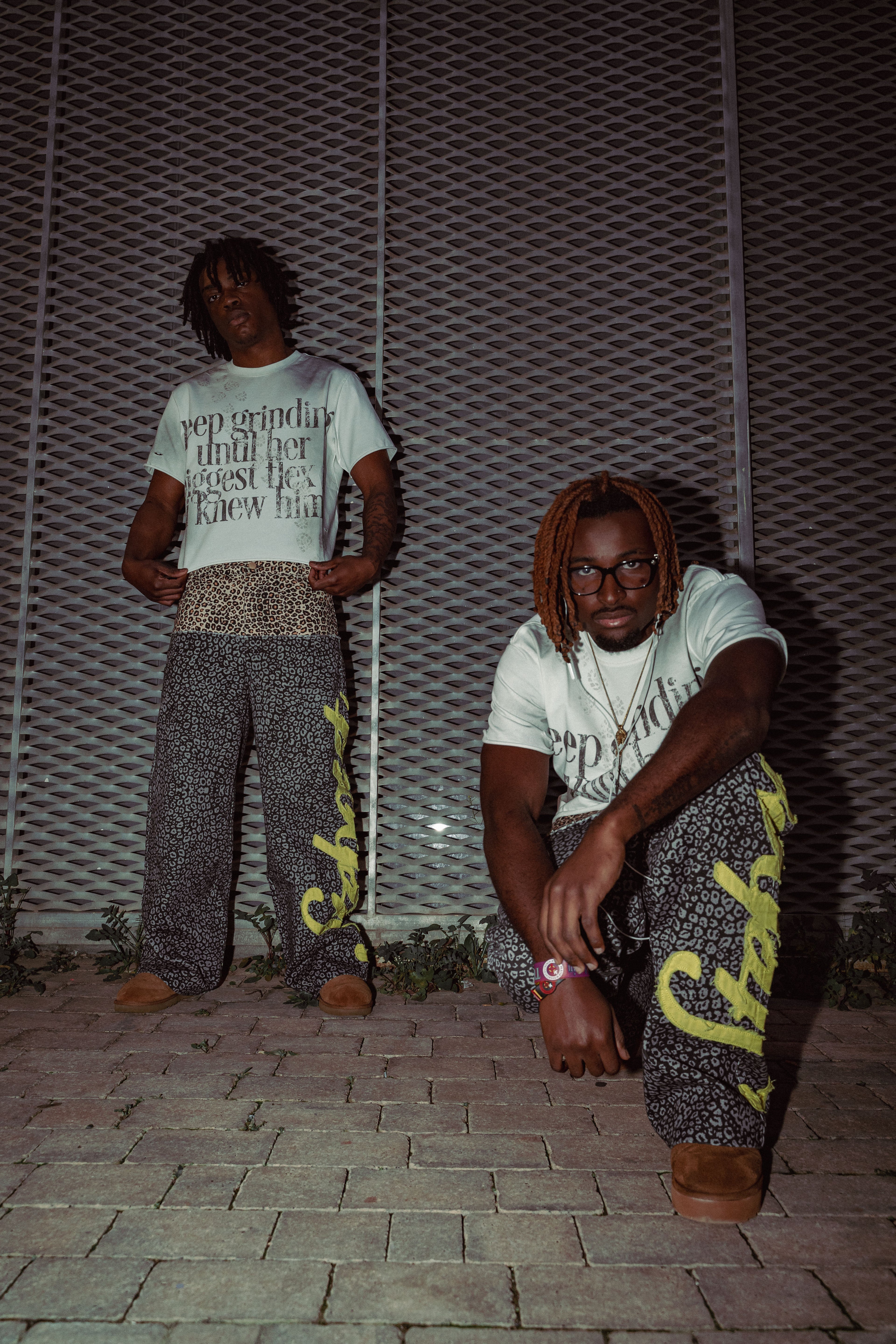 Double Waisted Leopard Jeans