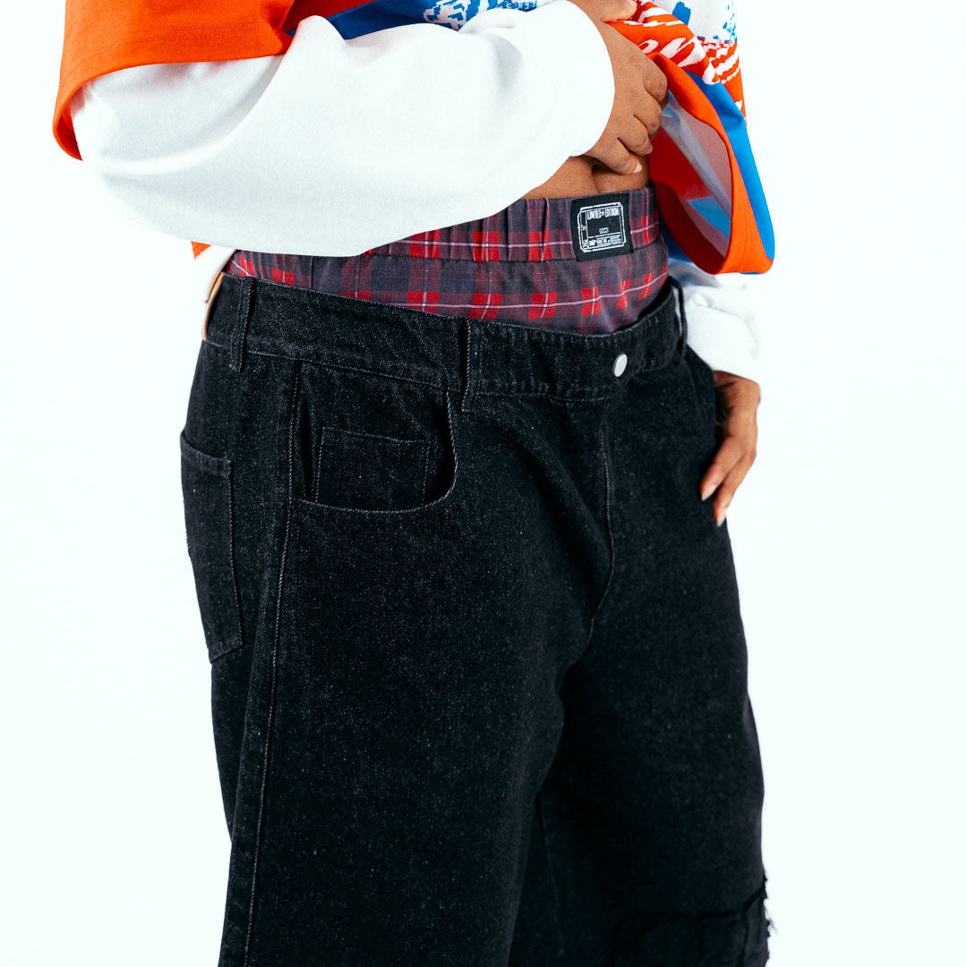 Stepout boxers attached jorts