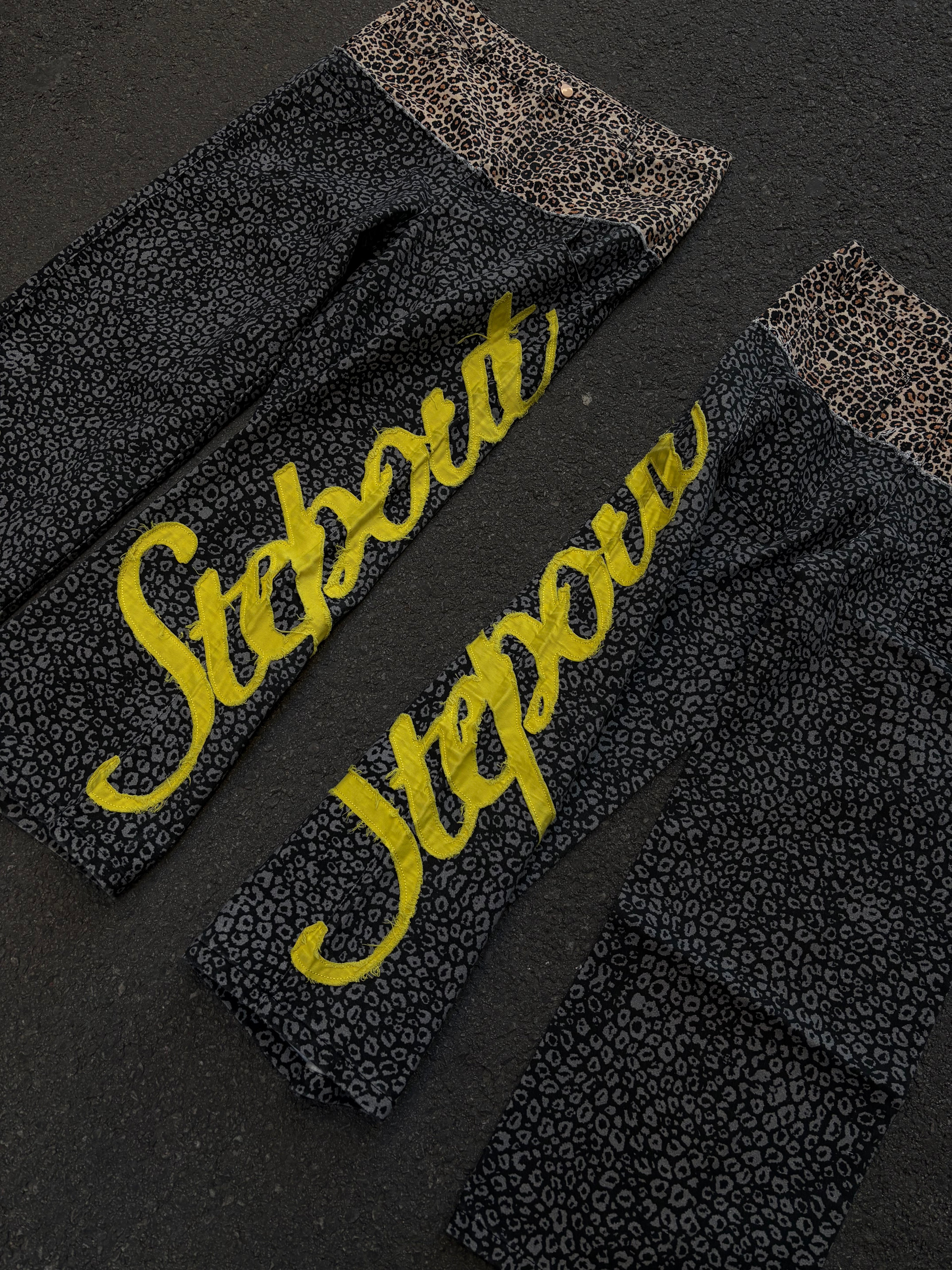 Double Waisted Leopard Jeans