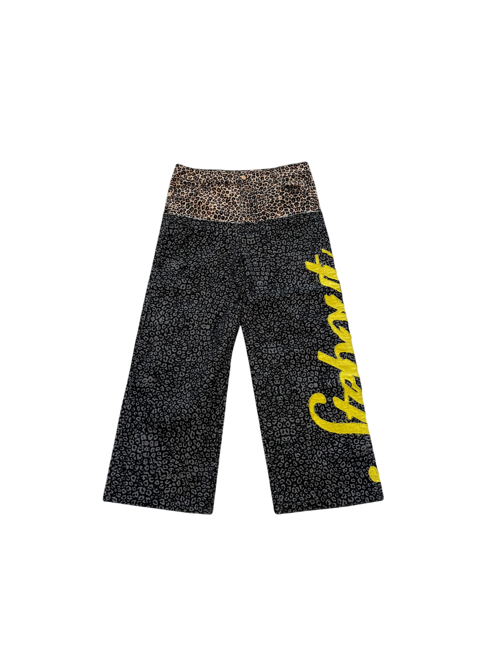 Double Waisted Leopard Jeans