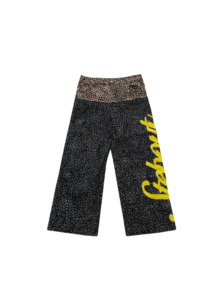 Double Waisted Leopard Jeans
