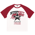 White/red “Faith over fear” tee