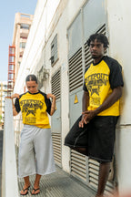 Yellow/black “Faith over fear” tee