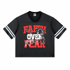 “Faith over fear” black mesh jersey