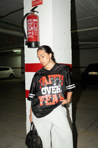 “Faith over fear” black mesh jersey
